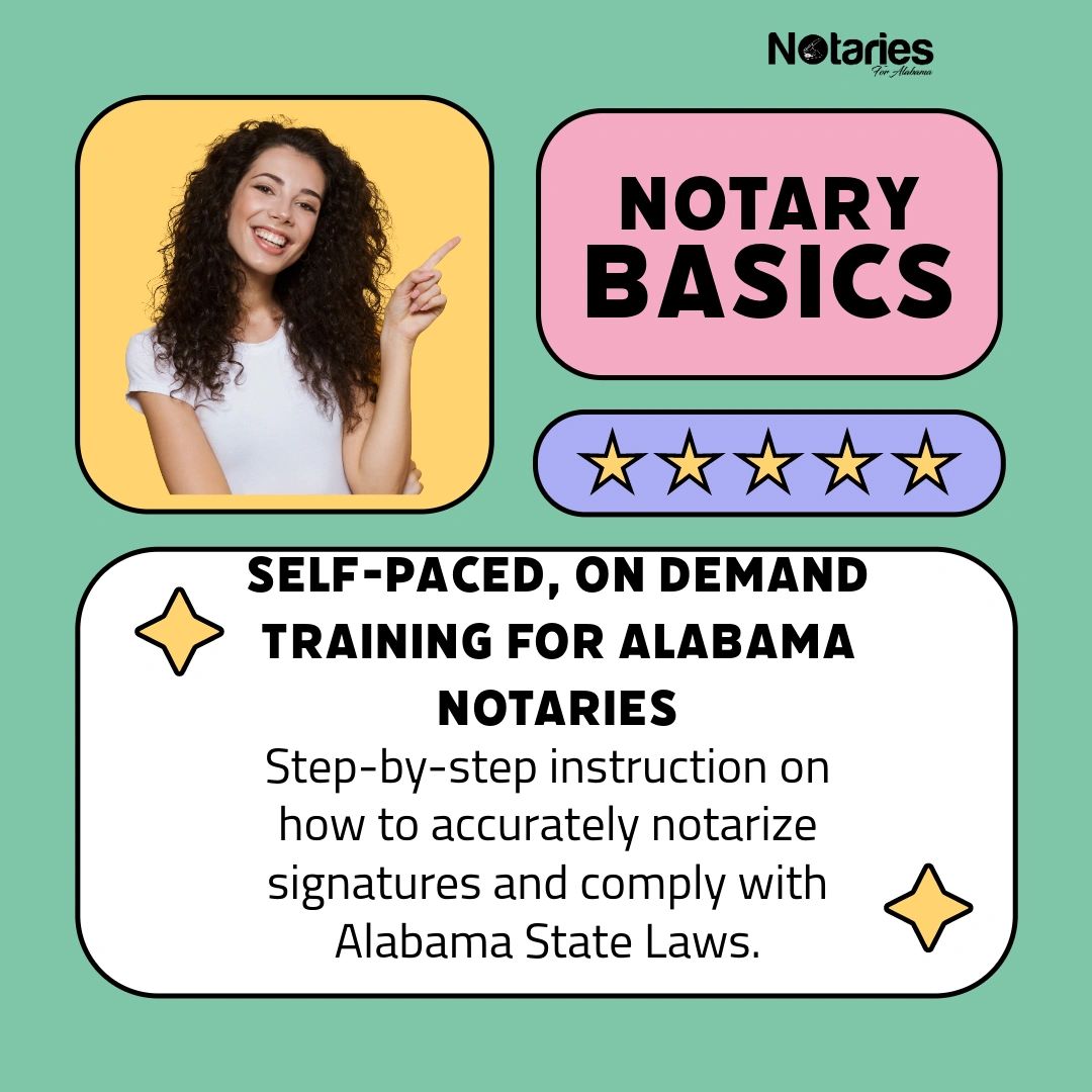 Notary Basics Training for Alabama's Notaries (SelfPaced, OnDemand